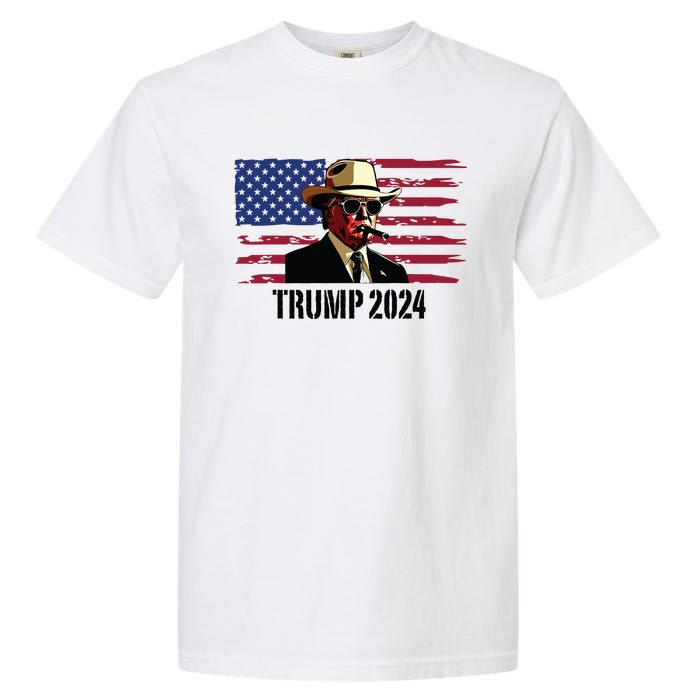 Funny Vintage Western Trump Cowboy Trump Daddy Garment-Dyed Heavyweight T-Shirt