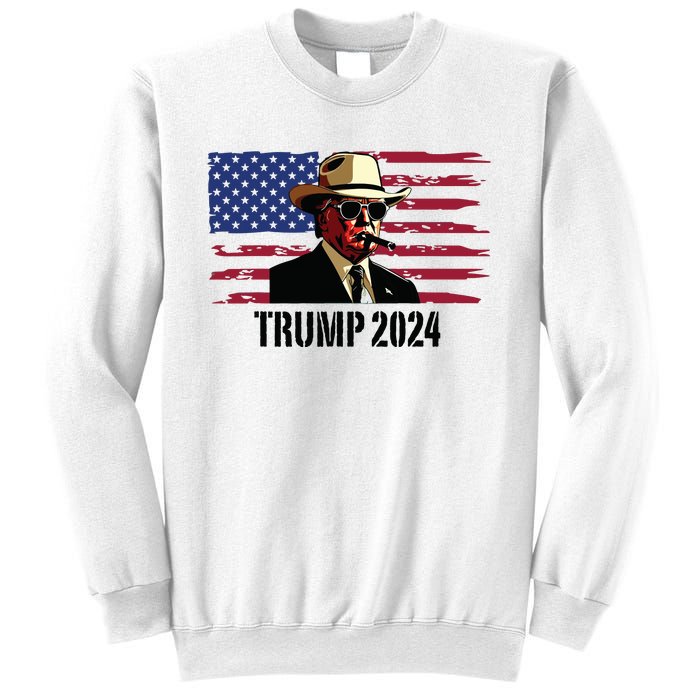 Funny Vintage Western Trump Cowboy Trump Daddy Sweatshirt