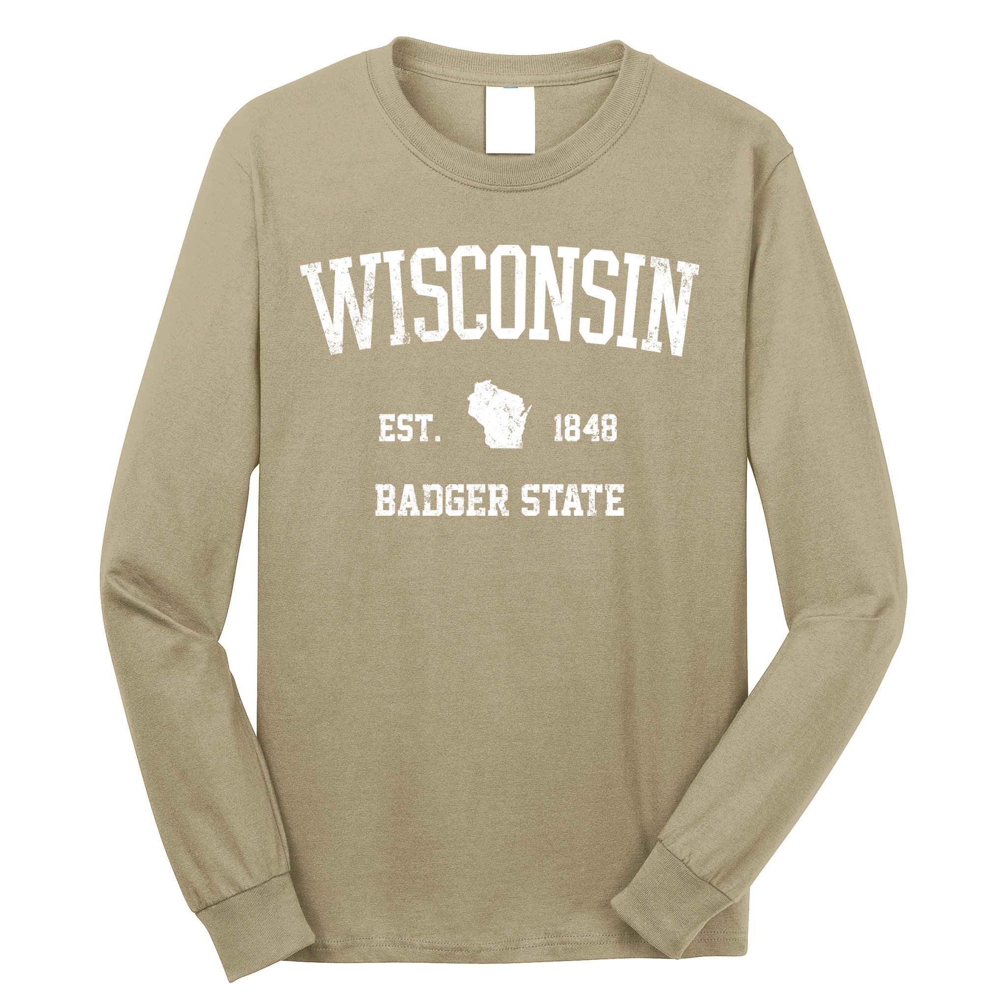 Funny Vintage Wisconsin Est 1849 Badger State Long Sleeve Shirt
