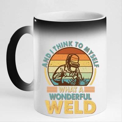 Funny Vintage What A Wonderful Weld 11oz Black Color Changing Mug