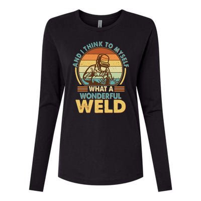 Funny Vintage What A Wonderful Weld Womens Cotton Relaxed Long Sleeve T-Shirt