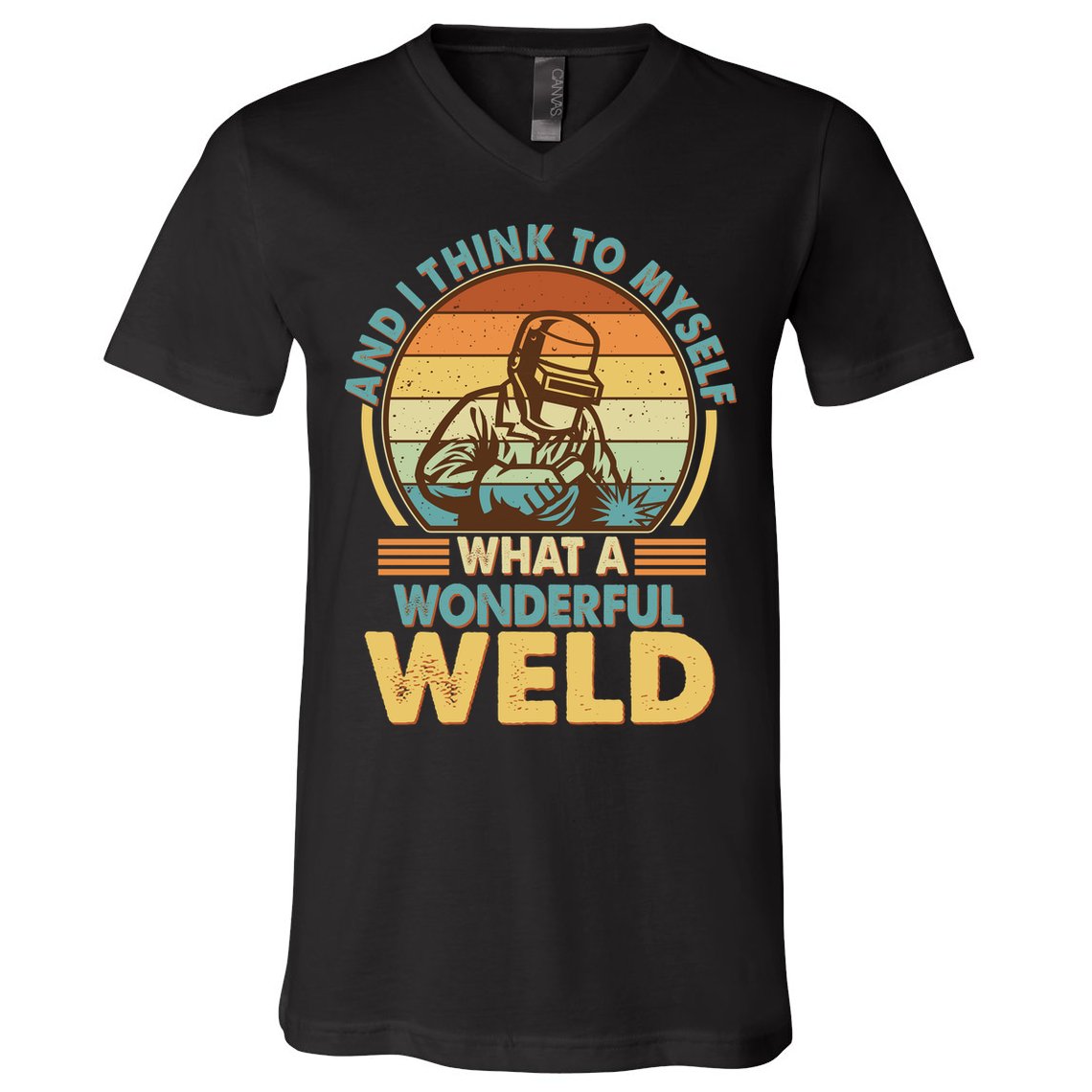 Funny Vintage What A Wonderful Weld V-Neck T-Shirt