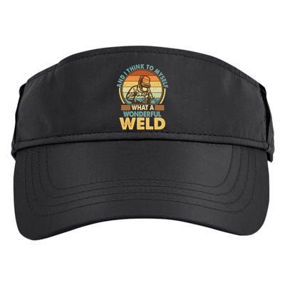 Funny Vintage What A Wonderful Weld Adult Drive Performance Visor
