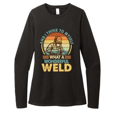 Funny Vintage What A Wonderful Weld Womens CVC Long Sleeve Shirt