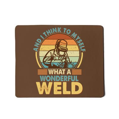 Funny Vintage What A Wonderful Weld Mousepad