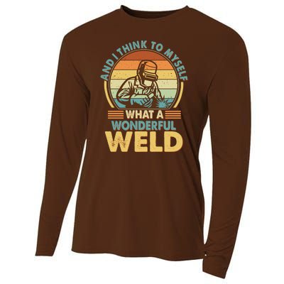 Funny Vintage What A Wonderful Weld Cooling Performance Long Sleeve Crew