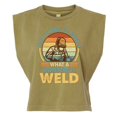 Funny Vintage What A Wonderful Weld Garment-Dyed Women's Muscle Tee