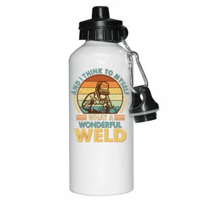 Funny Vintage What A Wonderful Weld Aluminum Water Bottle