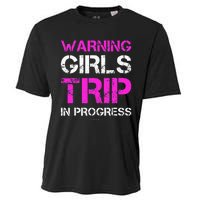 Funny Vacation Warning Trip In Progress Cooling Performance Crew T-Shirt