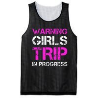 Funny Vacation Warning Trip In Progress Mesh Reversible Basketball Jersey Tank