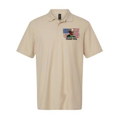 Funny Vintage Western Trump Cow Trump Daddy Softstyle Adult Sport Polo