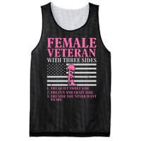 Female Veteran with Three Sides  Veteran Mother Grandma Mesh Reversible Basketball Jersey Tank