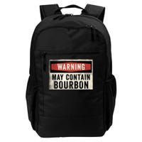 Funny Vintage Warning May Contain Bourbon Daily Commute Backpack