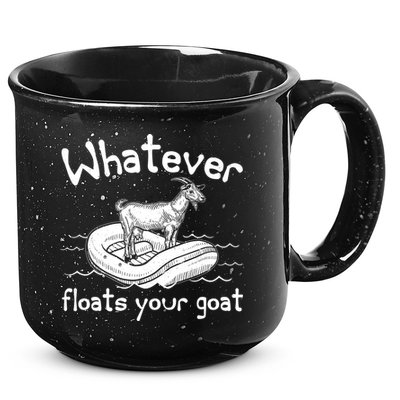 Funny Vintage Whatever Floats Your Goat 15oz Campfire Ceramic Mug