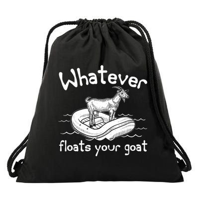 Funny Vintage Whatever Floats Your Goat Drawstring Bag