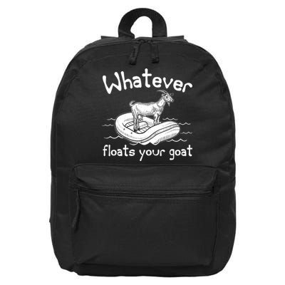 Funny Vintage Whatever Floats Your Goat 16 in Basic Backpack