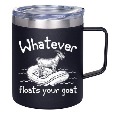 Funny Vintage Whatever Floats Your Goat 12oz Stainless Steel Coffee Mug