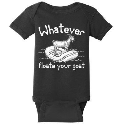 Funny Vintage Whatever Floats Your Goat Baby Bodysuit