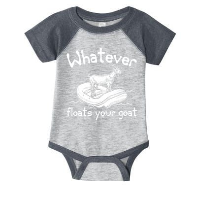 Funny Vintage Whatever Floats Your Goat Infant Baby Jersey Bodysuit