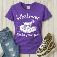 Funny Vintage Whatever Floats Your Goat Womens T-Shirt