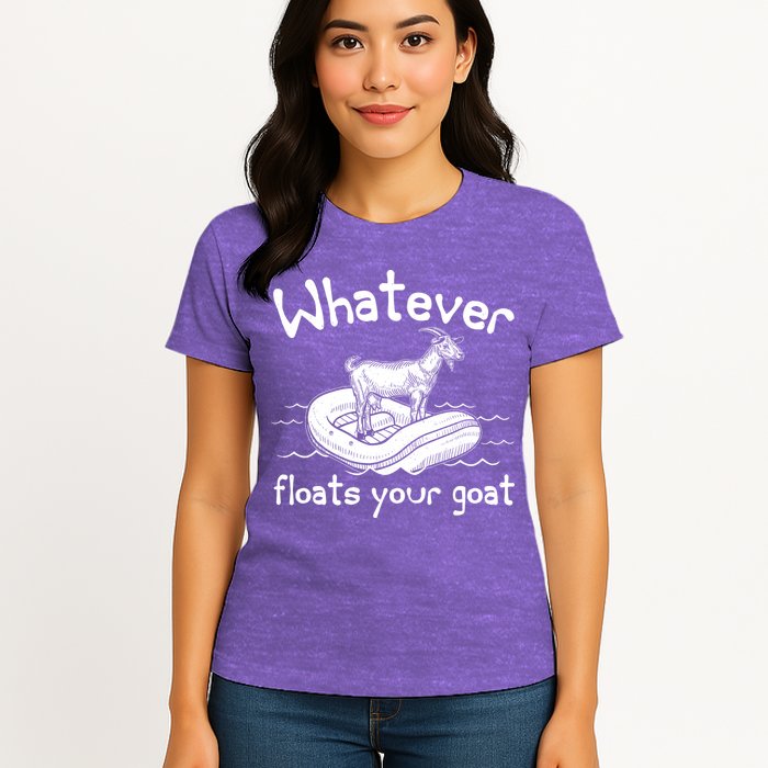 Funny Vintage Whatever Floats Your Goat Womens T-Shirt