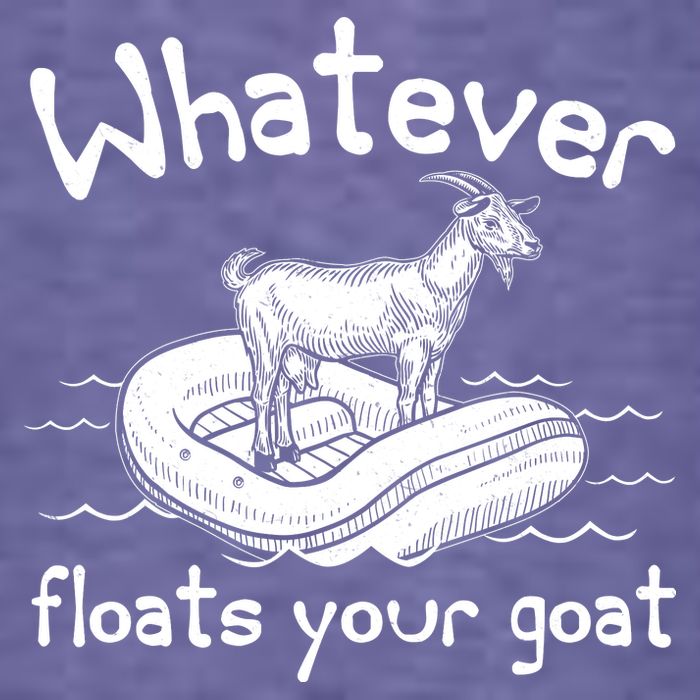 Funny Vintage Whatever Floats Your Goat Womens T-Shirt