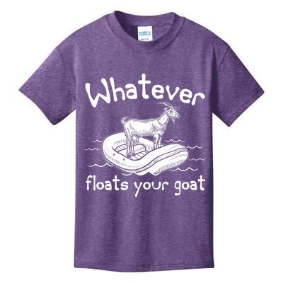 Funny Vintage Whatever Floats Your Goat Kids T-Shirt