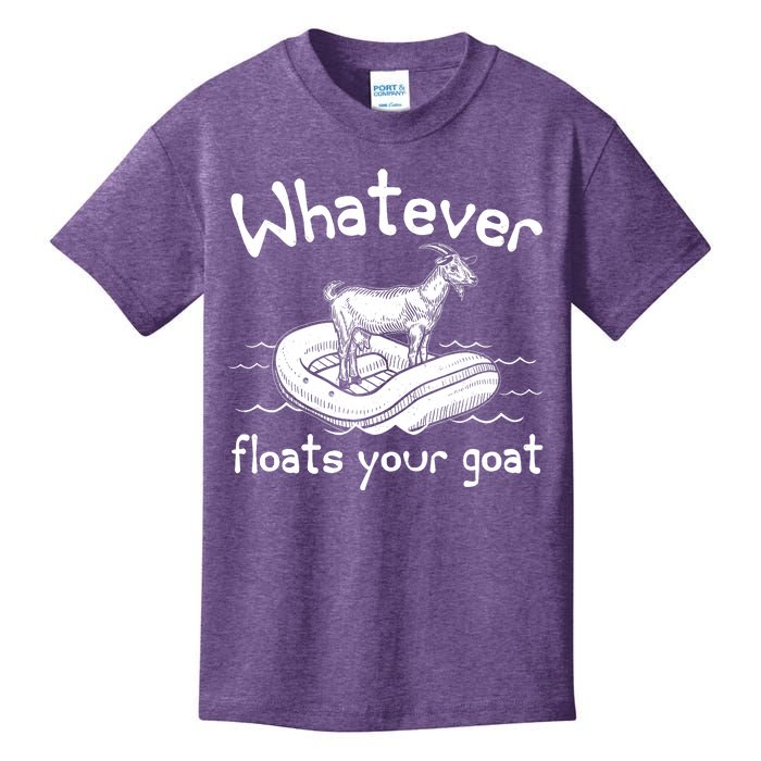 Funny Vintage Whatever Floats Your Goat Kids T-Shirt