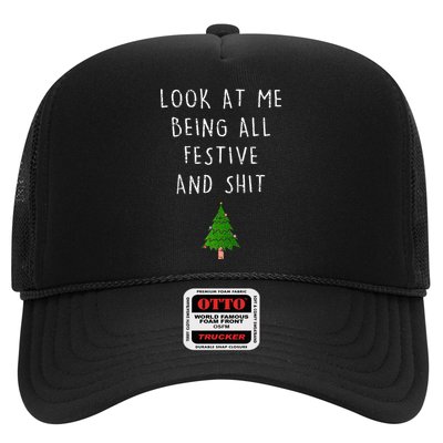 Funny Vintage Xmas Look At Me Being All Festive And Raglan Baseball Hat