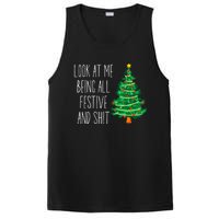 Funny Vintage Xmas Look At Me Being All Festive And Shit PosiCharge Competitor Tank