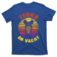 Funny Vintage Zebra On Vacay Mode Summer Vacation Vibes Tee Funny Gift T-Shirt