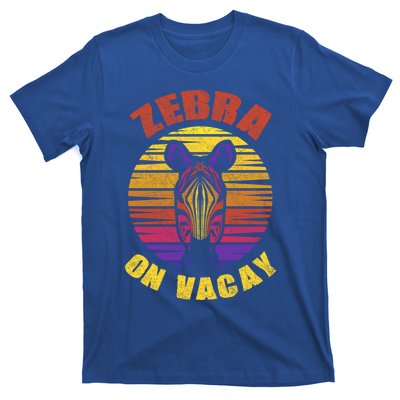 Funny Vintage Zebra On Vacay Mode Summer Vacation Vibes Tee Funny Gift T-Shirt