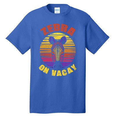 Funny Vintage Zebra On Vacay Mode Summer Vacation Vibes Tee Funny Gift Tall T-Shirt