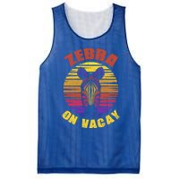 Funny Vintage Zebra On Vacay Mode Summer Vacation Vibes Tee Funny Gift Mesh Reversible Basketball Jersey Tank