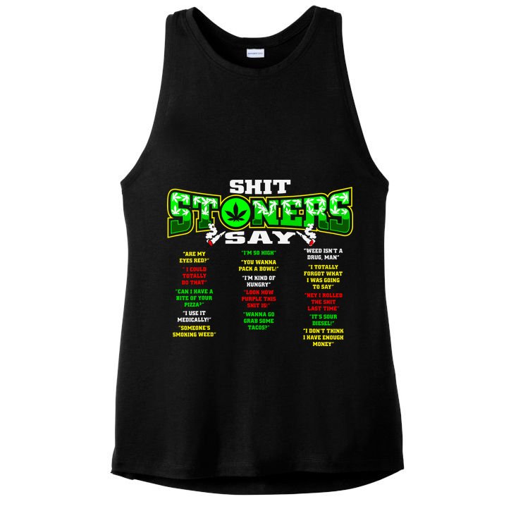 Funny Weed 420 Pot Smoker Stoner Humor Cannabis Gift Ladies PosiCharge Tri-Blend Wicking Tank