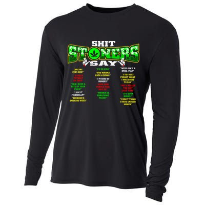 Funny Weed 420 Pot Smoker Stoner Humor Cannabis Gift Cooling Performance Long Sleeve Crew