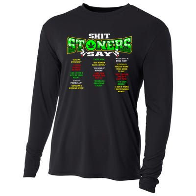 Funny Weed 420 Pot Smoker Stoner Humor Cannabis Gift Cooling Performance Long Sleeve Crew