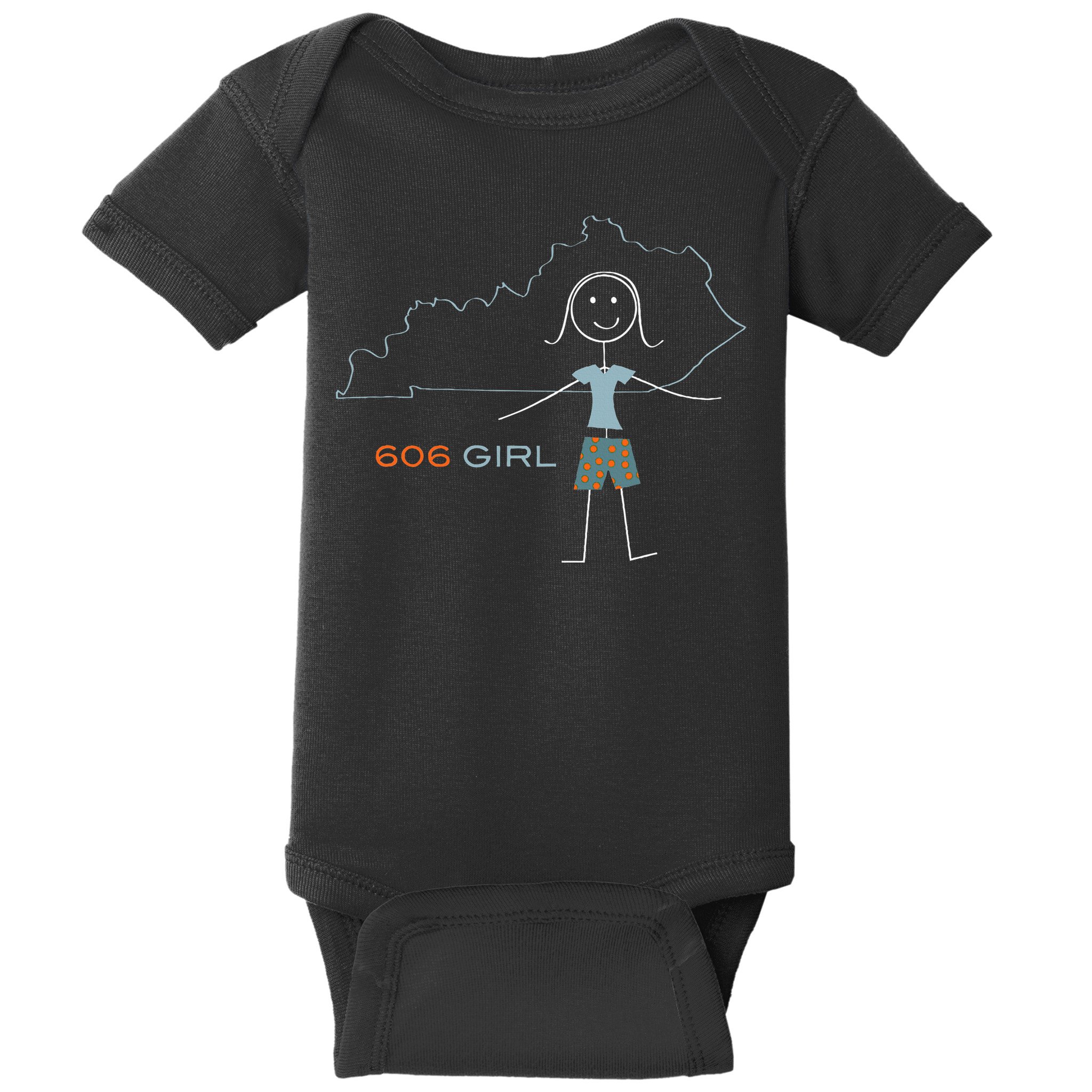Funny Wos 606 Area Code Ky Kentucky Souvenir Baby Bodysuit