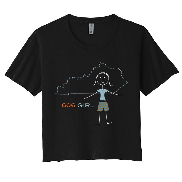 Funny Wos 606 Area Code Ky Kentucky Souvenir Women's Crop Top Tee