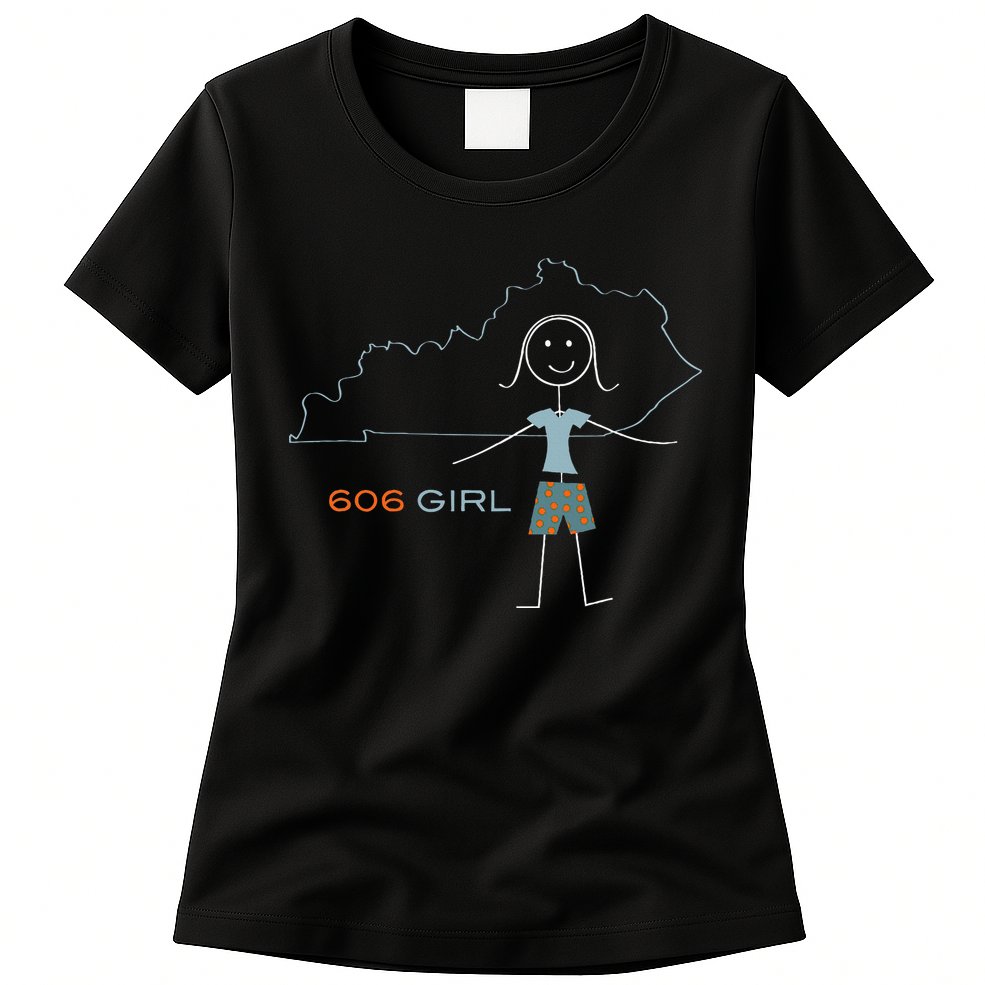 Funny Wos 606 Area Code Ky Kentucky Souvenir Womens T-Shirt