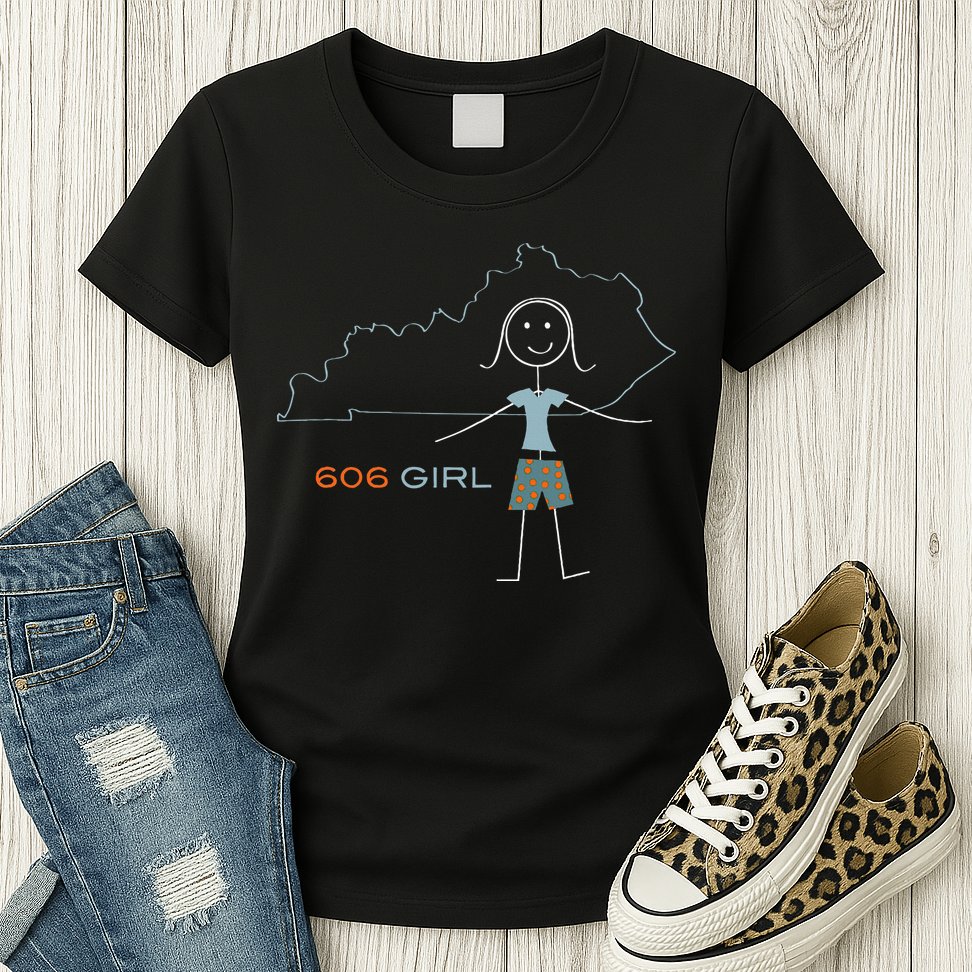 Funny Wos 606 Area Code Ky Kentucky Souvenir Womens T-Shirt