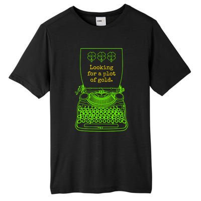 Funny Writer Author Novelist St Patricks Day Plot Of Gold Gift Tall Fusion ChromaSoft Performance T-Shirt