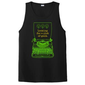 Funny Writer Author Novelist St Patricks Day Plot Of Gold Gift PosiCharge Competitor Tank