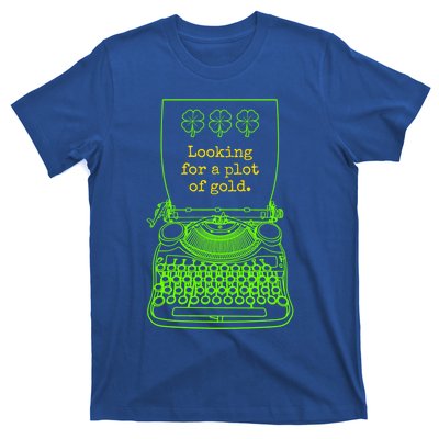 Funny Writer Author Novelist St Patricks Day Plot Of Gold Gift T-Shirt