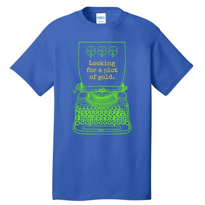 Funny Writer Author Novelist St Patricks Day Plot Of Gold Gift Tall T-Shirt