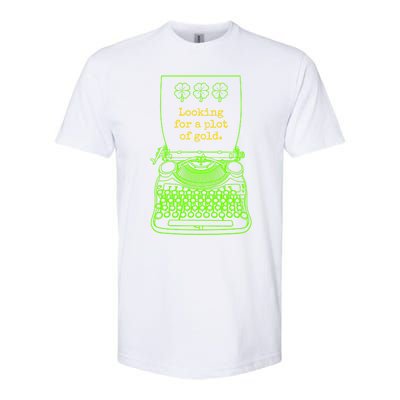 Funny Writer Author Novelist St Patricks Day Plot Of Gold Gift Softstyle CVC T-Shirt