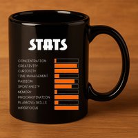 For With Adhd Stats Neurodiversity Awareness 11oz C Handle Ceramic Mug