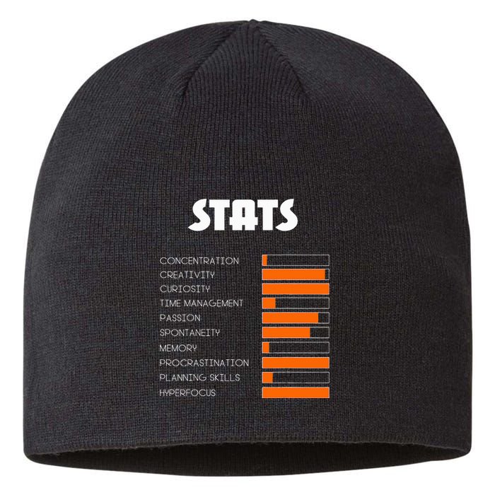 For With Adhd Stats Neurodiversity Awareness Sustainable Beanie