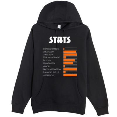 For With Adhd Stats Neurodiversity Awareness Premium Pullover Hoodie