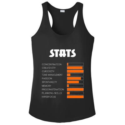 For With Adhd Stats Neurodiversity Awareness Ladies PosiCharge Competitor Racerback Tank